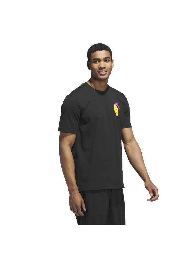 اديداس تيشيرت رجالي أسود مطبوع - Image 1